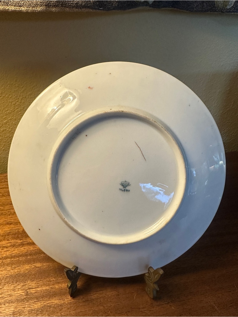 Vintage Floral Porcelain Dinner Plate - Pink Rose - Picture 3 of 4